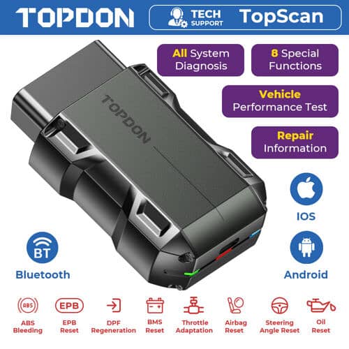 TOPDON TopScan OBD2 Scanner Bluetooth, Bi-Directional 03020062817 4