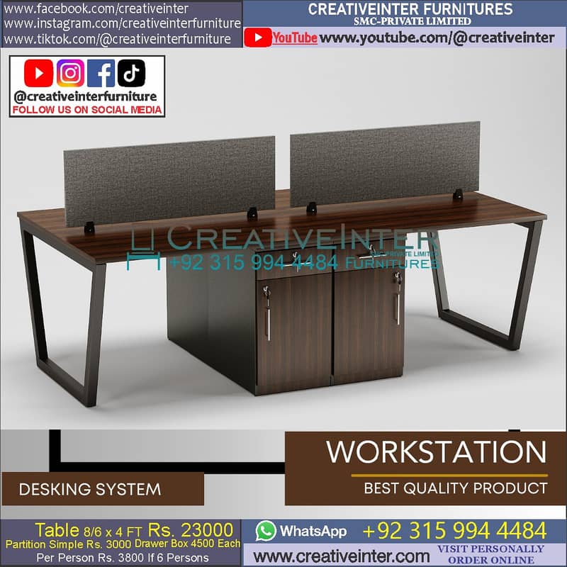 Office Workstation Meeting Table Desk Chair Sofa Reception Counter 8