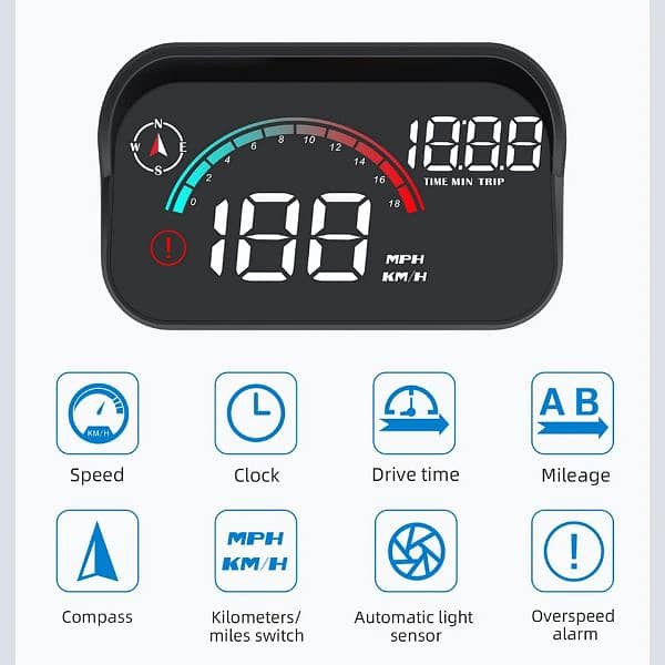 Car Head Up Display HUD Universal Digital GPS Speedometer Projec 12