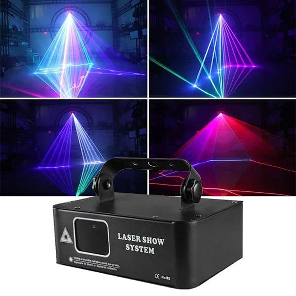 RGB Decor Laser Beam Line Scanner Projector DJ Disco Stage Light 4