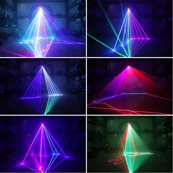 RGB Decor Laser Beam Line Scanner Projector DJ Disco Stage Light 5