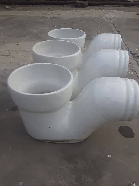 Three Brand New rock made marble P trap pipe for sale. 5