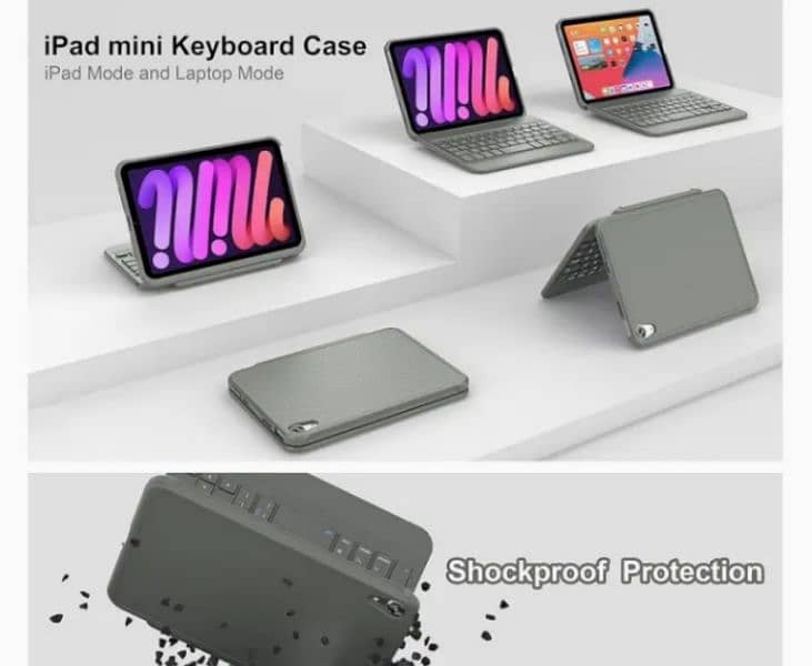 Arteck Bluetooth Keyboard Case for iPad Mini 6, 8.3-inch 7