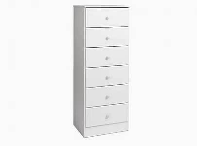 50 x 18 Inch Wooden Chester of drawers 6 drawers side table cabinet 1