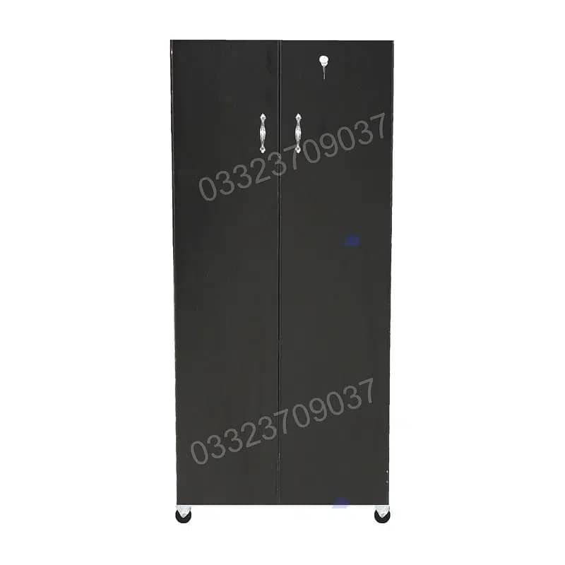 Black 5x2 feet Two door Wooden cuboard cabinet almari & shoe rackAddre 2