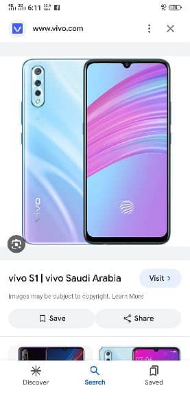 vivo s1 8 256  box charger available 10 by 10 pta approved life time 1