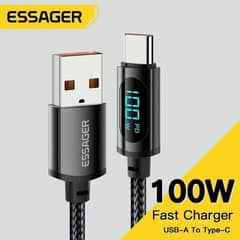Essager USB Type C Cable Super Charge 66W/100W Fast Charging 0