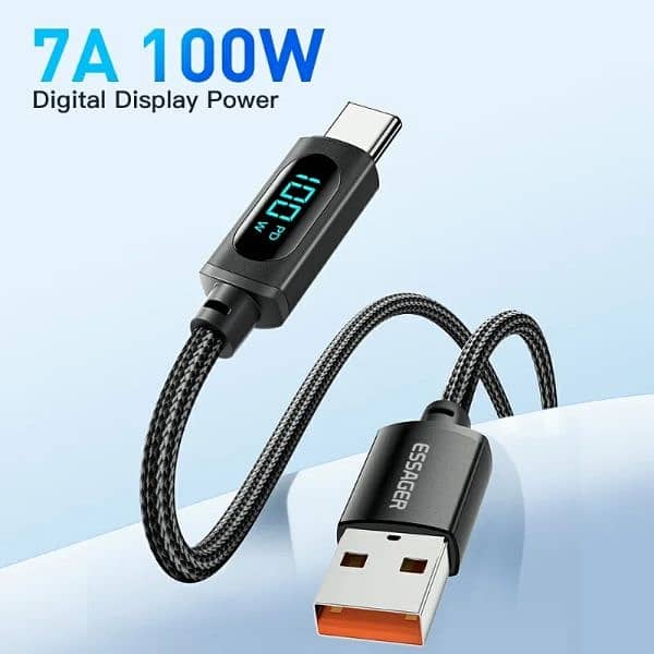 Essager USB Type C Cable Super Charge 66W/100W Fast Charging 1