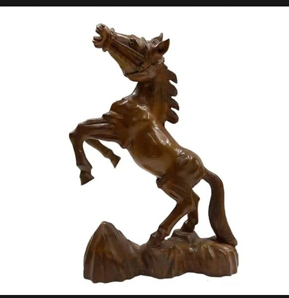 Antique Wooden Sculptures, Wooden Decorations, Horse, Lion Eagle Decor 4
