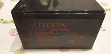 12v Efeckta brand 9.5 ampare battary avilable. germany brand.