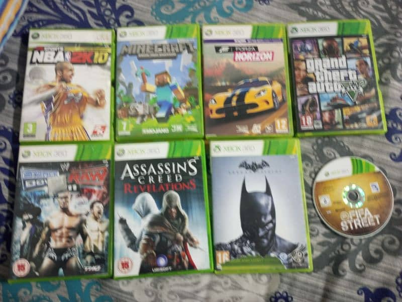 Xbox 360 E for sale 500GB with 8 games included 2