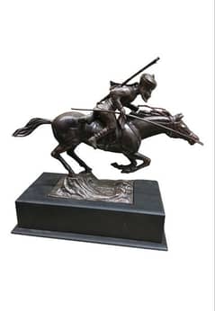 Copper Luxury Sculptures, Silver Antique Horse Sculptures, Home Decor.