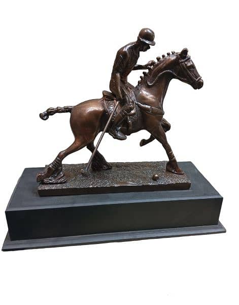 Copper Luxury Sculptures, Silver Antique Horse Sculptures, Home Decor. 8