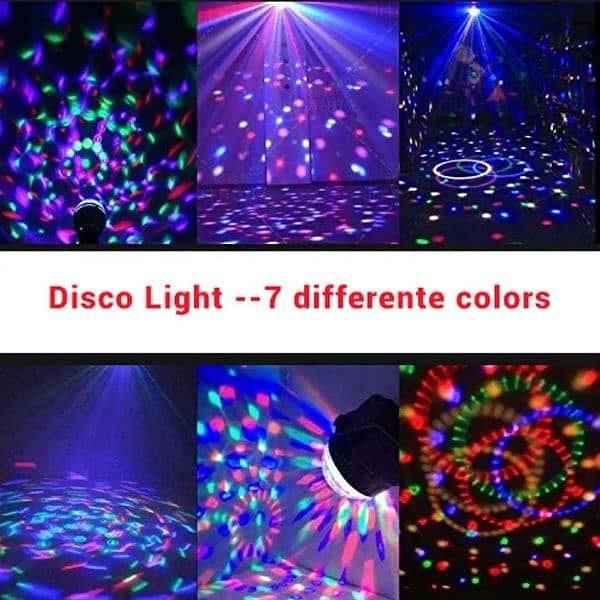 Sound Activated Rotating Disco Light Colorful LED Stage Light 3W 2
