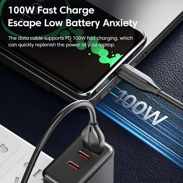 Toocki 100W USB Type C Fast Charging Charger USB C Cable 1