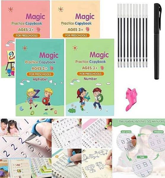 Magic Book for Kids with 10 refills best for child growth & learning 2