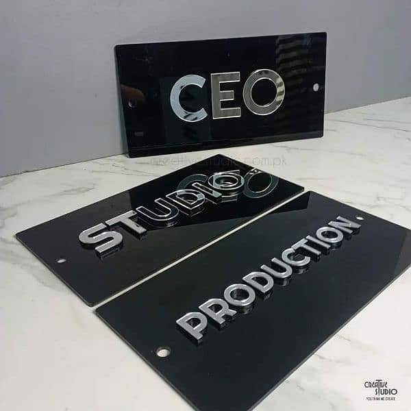 Name plates & sign boards 3d 12