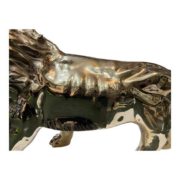 Brass Luxurious Lion Sculpture, Pure Brass Lion, Home and Office Decor 13