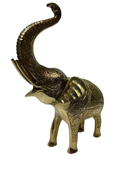 Antique Brass Sculpture, Brass Horse Elephant Camel Home n Ofice Decor 3