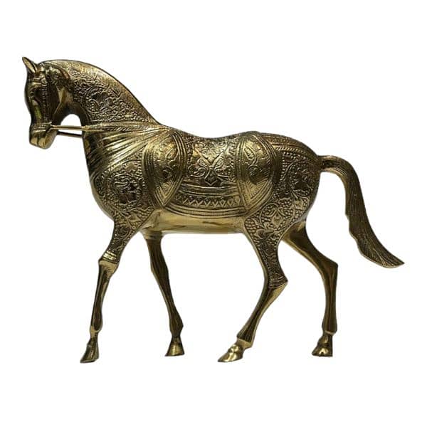 Antique Brass Sculpture, Brass Horse Elephant Camel Home n Ofice Decor 5