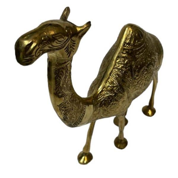 Antique Brass Sculpture, Brass Horse Elephant Camel Home n Ofice Decor 7