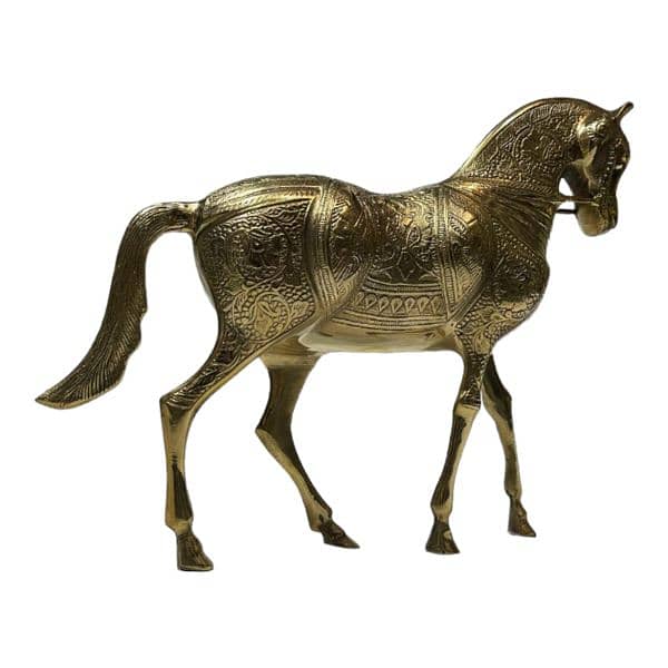 Antique Brass Sculpture, Brass Horse Elephant Camel Home n Ofice Decor 17