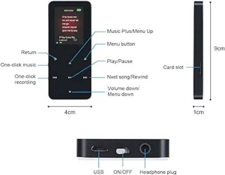 Vicloon MP3 Player Bluetooth 4.2, Digital Audio Player Hi-Fi 4