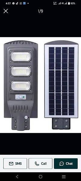 ABS SOLAR STREET POLE LIGHTS/ 12 hours backup/ 1