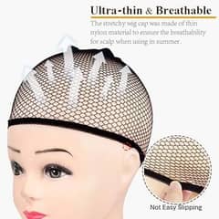 HAIRCUBE Black Universal Premium Wig Cap Braided Wig Hair Net