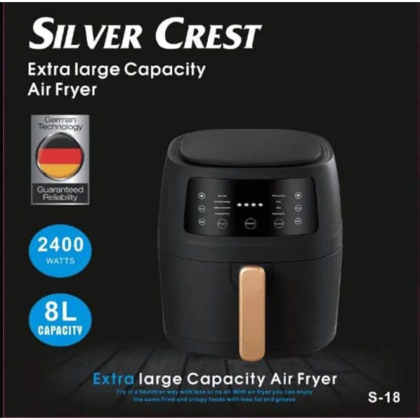 SILVER CREST AIR FRYER 8 LITER Touch Display Airfryer New Model 2023 4