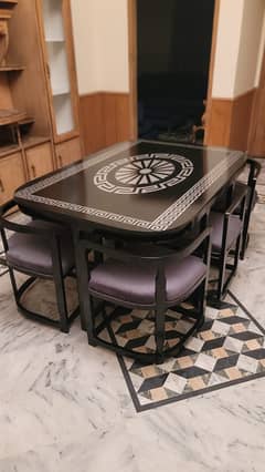 Modern and trendy dinning table