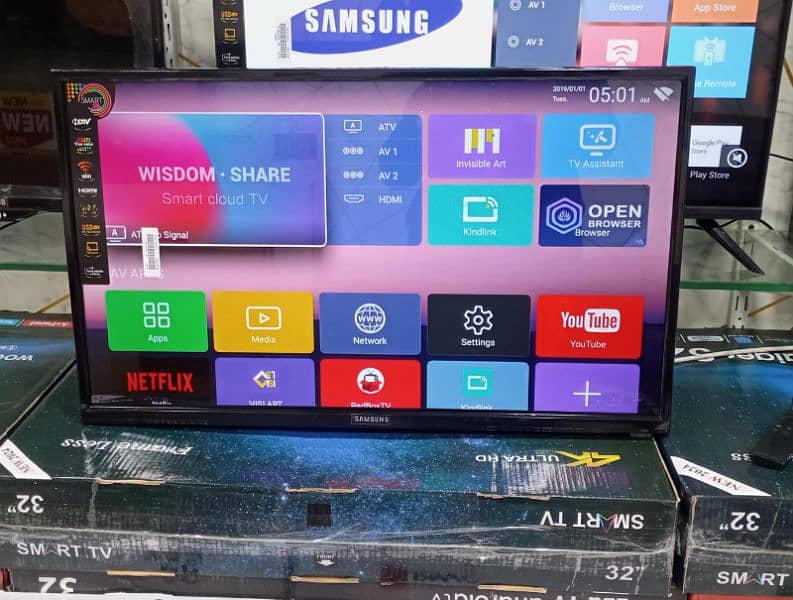 LED TV 32" INCH SAMSUNG ANDROID 4K UHD BOX PACK IMPORT 2