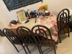 dining table 6 chairs lash condition
