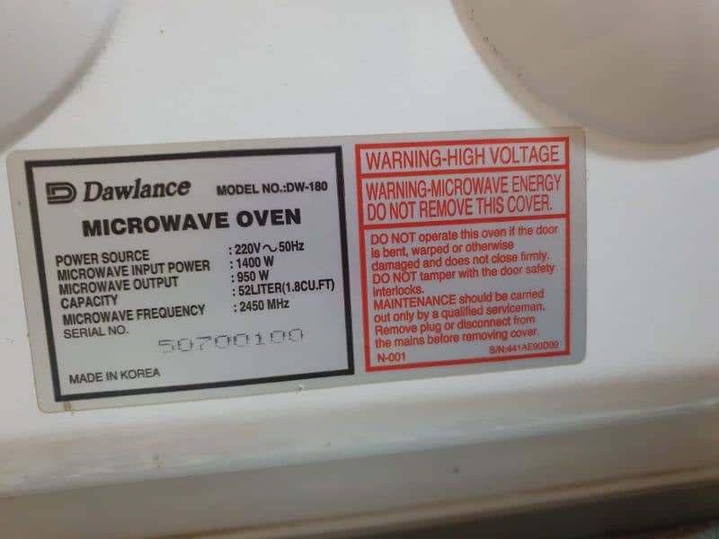 Dawlance microwave 1