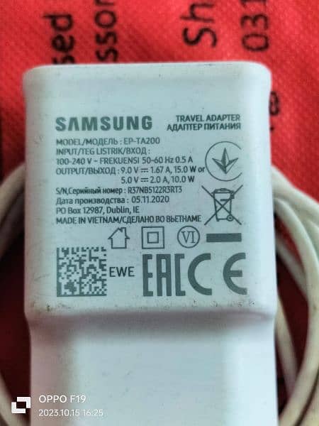 Samsung a52 ka 15 wat fast original box wala charger for Sall 2