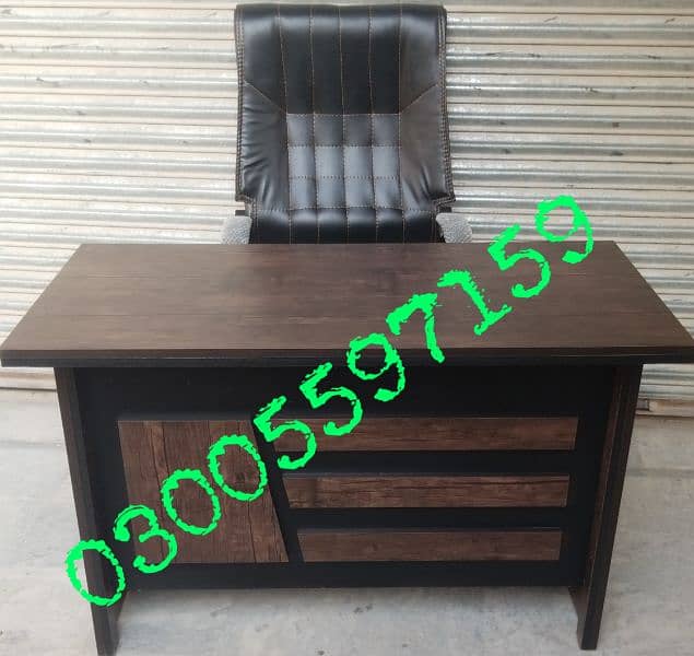 Office table leather top 4,5ft furniture sofa chair desk study meeting 19