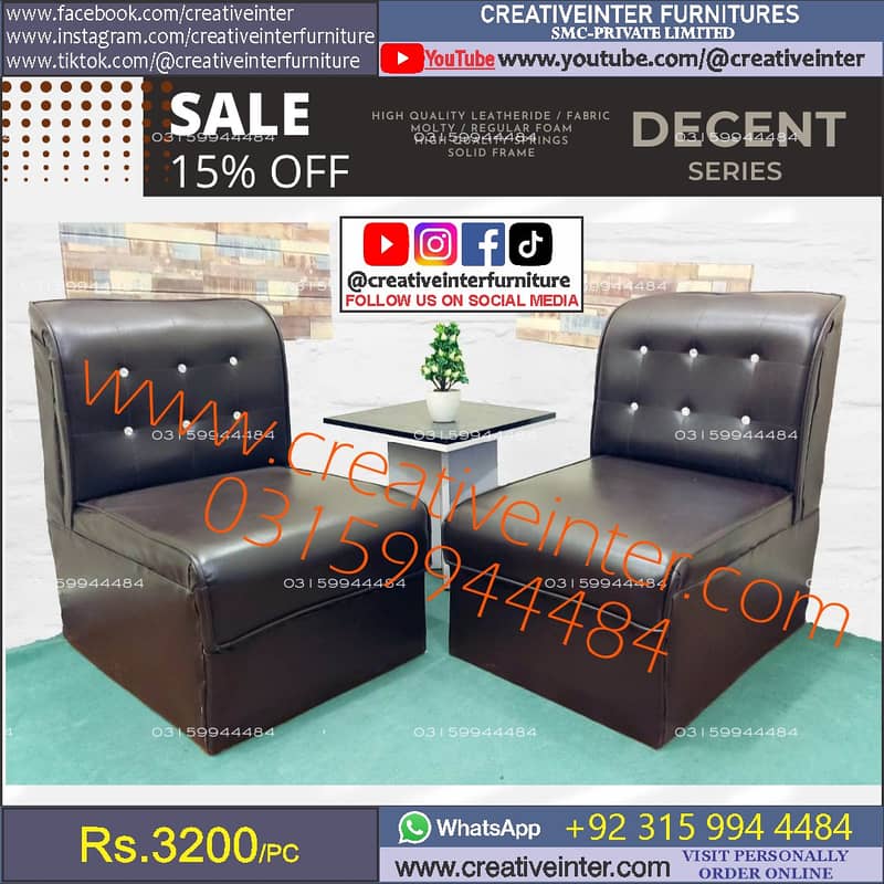 single sofa office home parlor wholesale furniture set table chair 4