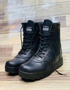 Man's Army Long Boots Shoes 0
