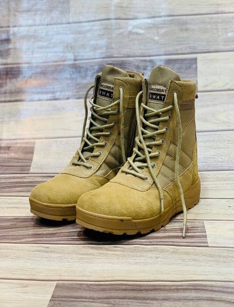 Man's Army Long Boots Shoes 1