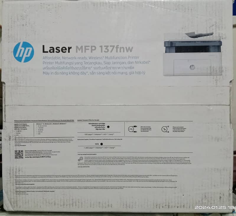 Hp Laser MFP 137Fnw Printer (4ZB84A) 1