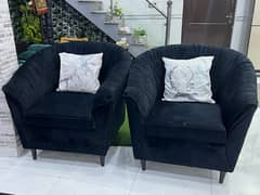 2 seater velvet sofa set