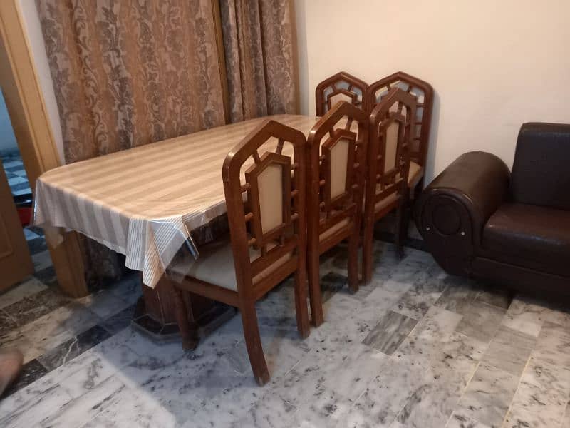 6 chairs wooden dining table 1