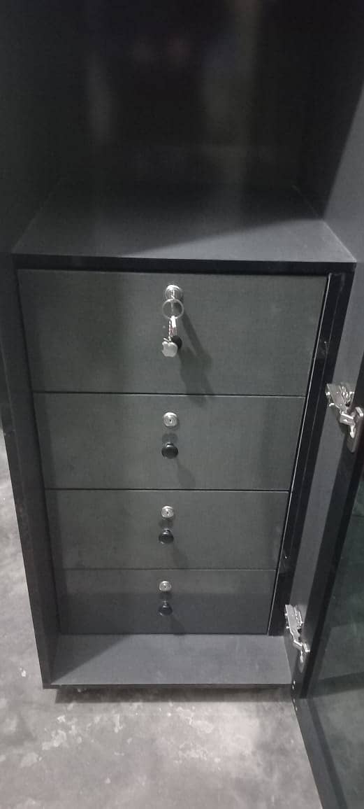 Premium Glass Storage Cabinet For Computer Accessories 6