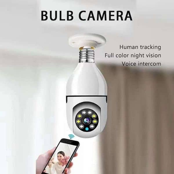 Bulb WiFi Camera Night Vision Motion Sensor 1