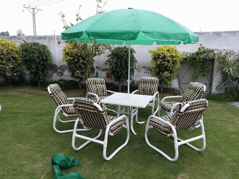 Patio Garden Outdoor Lawn Furniture, Pvc relaxing chairs resting table 4