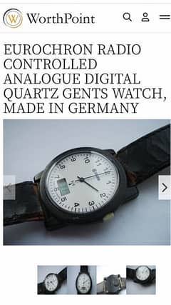 Eurochrone Radio Controlled Watch. Made in Germany.