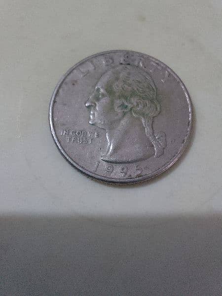 1995 P Washington Quarter. old coin and rare coin 0