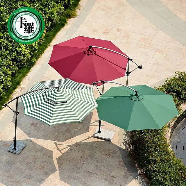 Sidepole Umbrella, Swimming Pool side Loungers Sun Shade, Gazebo Tents 18