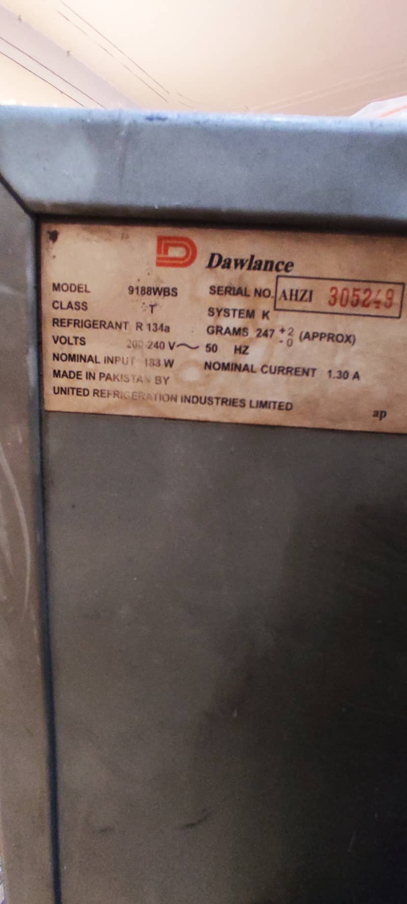 Dawlance Refrigerator (Fridge) model 9188WBS 3
