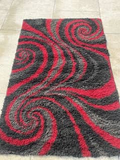Beautiful Black Red and Grey Carpet
